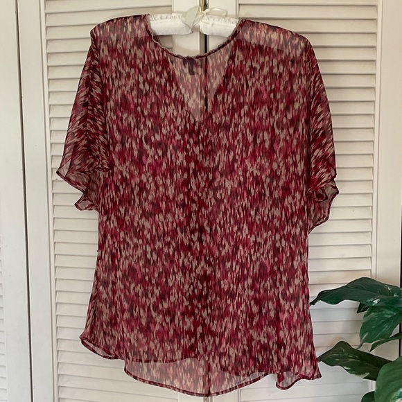 Converse Red and White Sheer Blouse - Picture 3 of 5